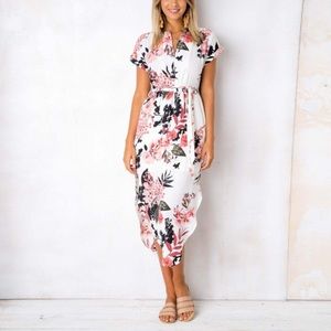 Floral Print Boho Maxi Dress